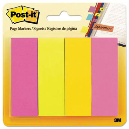 Picture of Page Flag Markers, Assorted Brights, 50 Strips/Pad, 4 Pads/PackMMM-6714AU