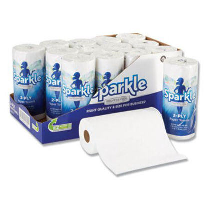 Picture of Sparkle ps Premium Perforated Paper Kitchen Towel Roll , White, 8 4/5 x 11, 85/Roll, 15 Roll/CartonGPC-2717714