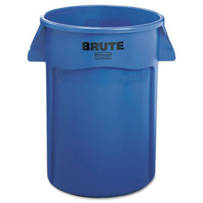 Picture of Brute Vented Trash Receptacle, Round, 44 gal, BlueRCP-264360BE