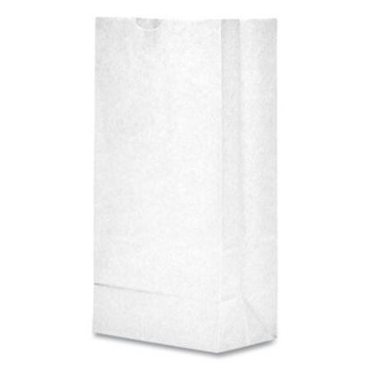 Picture of Grocery Paper Bags, 35 lbs Capacity, #8, 6.13"w x 4.17"d x 12.44"h, White, 500 BagsBAG-GW8500