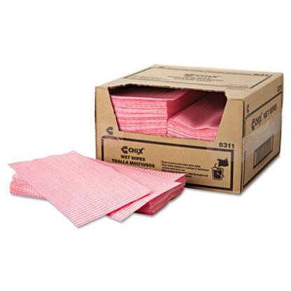 Picture of Wet Wipes, 11 1/2 x 24, White/Pink, 200/CartonCHI-8311