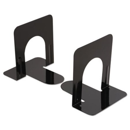 Picture of Economy Bookends, Nonskid, 4 3/4 x 5 1/4 x 5, Heavy Gauge Steel, BlackUNV-54055
