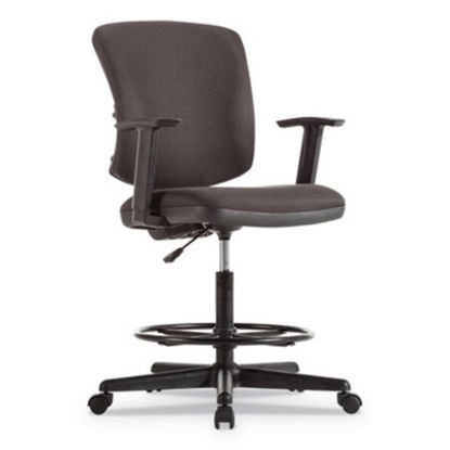 Picture of Alera Everyday Task Stool, Fabric Seat/Back, Supports Up to 275 lb, 20.9" to 29.6" Seat Height, BlackALE-TE4610