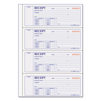 Picture of Money Receipt Book, 7 x 2 3/4, Carbonless Duplicate, 200 Sets/BookRED-8L806