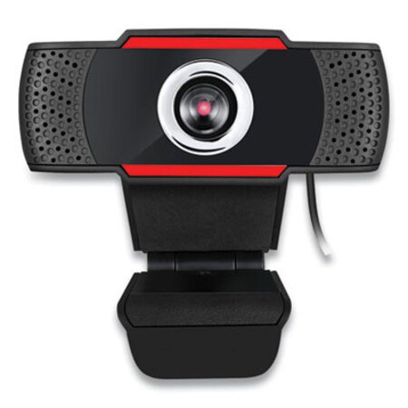 Picture of CyberTrack H3 720P HD USB Webcam with Microphone, 1280 pixels x 720 pixels, 1.3 Mpixels, BlackADE-CYBERTRACKH3