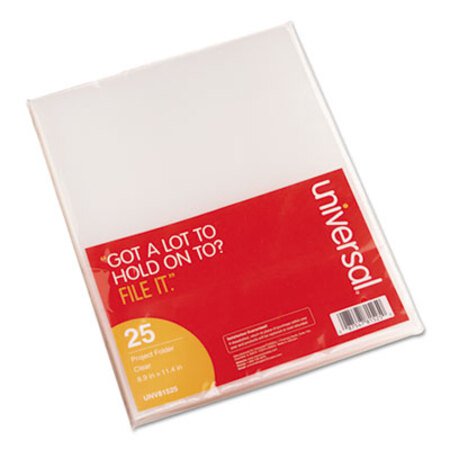 Picture of Project Folders, Letter Size, Clear, 25/PackUNV-81525