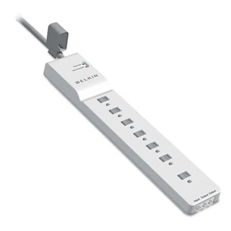 Picture of Home/Office Surge Protector, 7 Outlets, 12 ft Cord, 2160 Joules, WhiteBLK-BE10720012