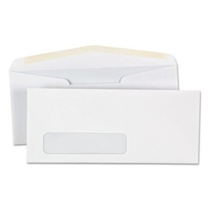 Picture of Business Envelope, #10, Single Window, Commercial Flap, Gummed Closure, 4.13 x 9.5, White, 500/BoxUNV-35211