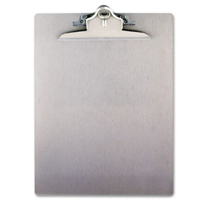 Picture of Aluminum Clipboard w/High-Capacity Clip, 1" Clip Cap, 8.5 x 1 Sheets, SilverSAU-22517