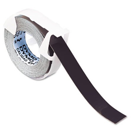 Picture of Self-Adhesive Glossy Labeling Tape for Embossers, 0.37" x 9.8 ft Roll, BlackDYM-520109