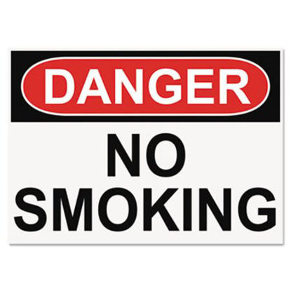 Picture of OSHA Safety Signs, DANGER NO SMOKING, White/Red/Black, 10 x 14USS-5484