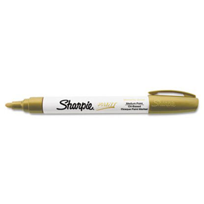 Picture of Permanent Paint Marker, Medium Bullet Tip, GoldSAN-35559