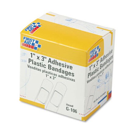 Picture of Plastic Adhesive Bandages, 1" x 3", 100/BoxFAO-G106