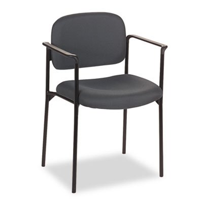 Picture of VL616 Stacking Guest Chair with Arms, Supports Up to 250 lb, Charcoal Seat/Back, Black BaseBSX-VL616VA19