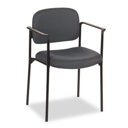 Picture of VL616 Stacking Guest Chair with Arms, Supports Up to 250 lb, Charcoal Seat/Back, Black BaseBSX-VL616VA19