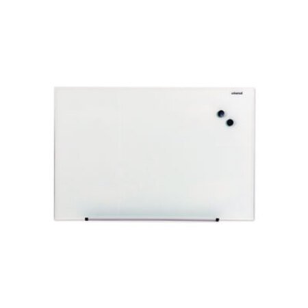 Picture of Frameless Magnetic Glass Marker Board, 36" x 24", WhiteUNV-43202