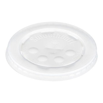 Picture of Polystyrene Cold Cup Lids, Fits 12 oz to 24 oz Cups, Translucent, 125/Pack, 16 Packs/CartonSCC-L16BL