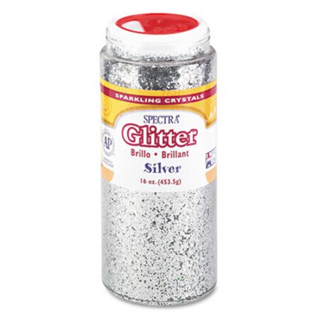 Picture of Spectra Glitter, .04 Hexagon Crystals, Silver, 16 oz Shaker-Top JarPAC-91710