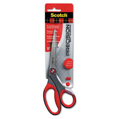 Picture of Precision Scissors, 8" Long, 3.25" Cut Length, Gray/Red Offset HandleMMM-1448B