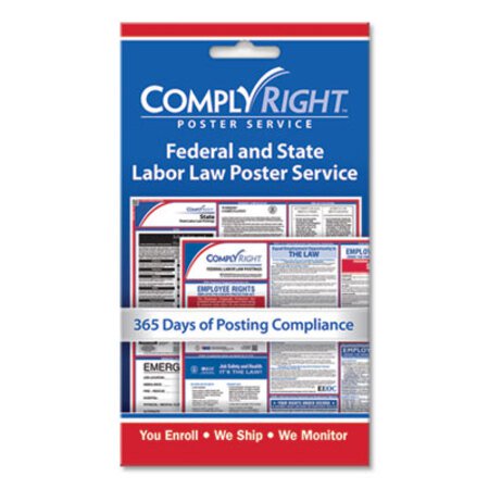 Picture of Labor Law Poster Service, "State/Federal Labor Law", 4w x 7hCOS-098433