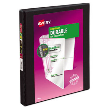 Picture of Durable View Binder with DuraHinge and Slant Rings, 3 Rings, 0.5" Capacity, 11 x 8.5, BlackAVE-17001