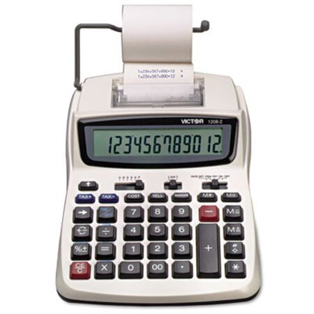 Picture of 1208-2 Two-Color Compact Printing Calculator, Black/Red Print, 2.3 Lines/SecVCT-12082