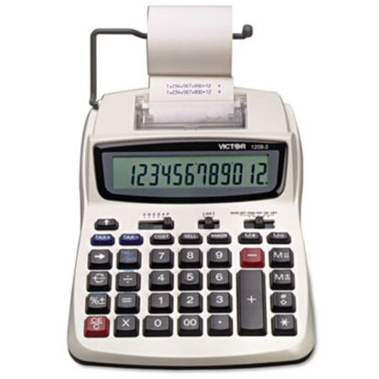 Picture of 1208-2 Two-Color Compact Printing Calculator, Black/Red Print, 2.3 Lines/SecVCT-12082