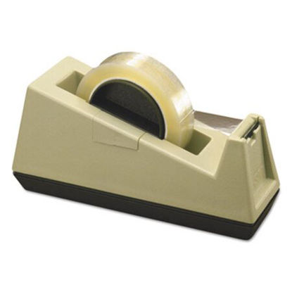 Picture of Heavy-Duty Weighted Desktop Tape Dispenser, 3" Core, Plastic, Putty/BrownMMM-C25
