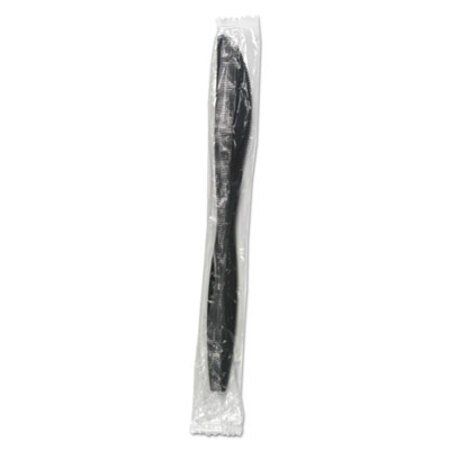 Picture of Heavyweight Wrapped Polypropylene Cutlery, Knife, Black, 1,000/CartonBWK-KNIHWPPBIW