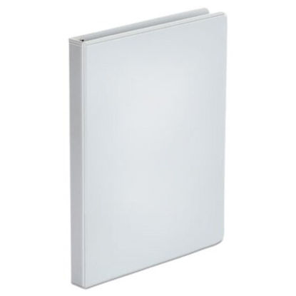 Picture of Economy Round Ring View Binder, 3 Rings, 0.5" Capacity, 11 x 8.5, White, 6/PackUNV-20952PK