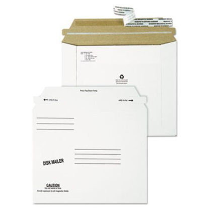 Picture of Economy Disk/CD Mailer, Square Flap, Self-Adhesive Closure, 7.5 x 6.06, White, 100/CartonQUA-64117