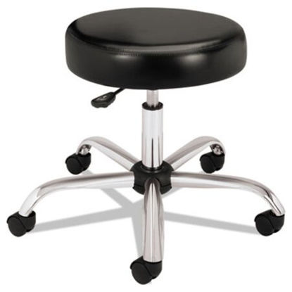Picture of Adjustable Task/Lab Stool, Backless, Supports Up to 250 lb, 17.25" to 22" Seat Height, Black Seat, Steel BaseHON-MTS01EA11