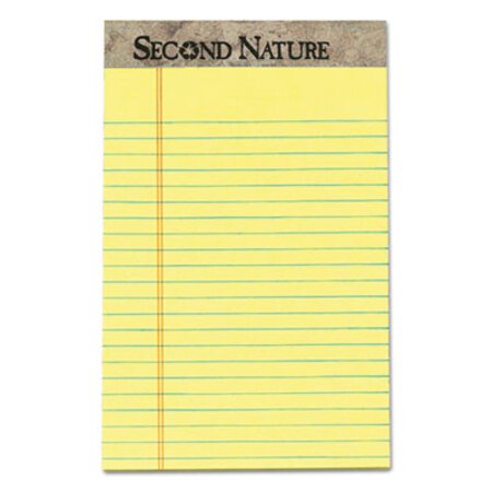 Picture of Second Nature Recycled Ruled Pads, Narrow Rule, 5 x 8, Canary, 50 Sheets, DozenTOP-74840