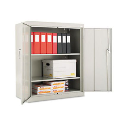 Picture of Assembled 42" High Heavy-Duty Welded Storage Cabinet, Two Adjustable Shelves, 36w x 18d, Light GrayALE-CM4218LG