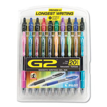 Picture of G2 Premium Gel Pen, Retractable, Fine 0.7 mm, Assorted Ink and Barrel Colors, 20/PackPIL-31294
