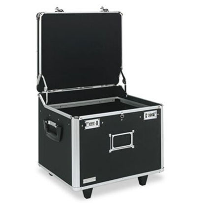 Picture of Locking Mobile File Chest, Letter/Legal Files, 17.5" x 15.5" x 14.5", Black/ChromeIDE-VZ01270