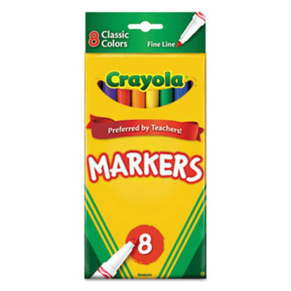 Picture of Non-Washable Marker, Fine Bullet Tip, Assorted Classic Colors, 8/PackCYO-587709