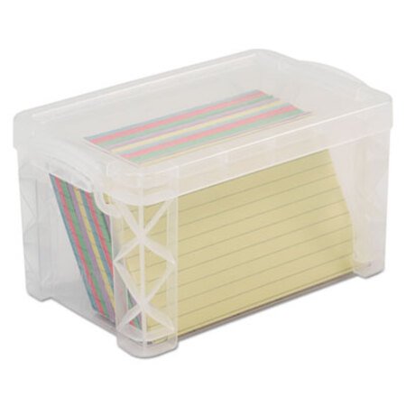 Picture of Super Stacker Storage Boxes, Holds 400 3 x 5 Cards, 6.25 x 3.88 x 3.5, Plastic, ClearAVT-40307