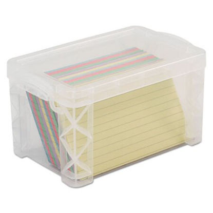 Picture of Super Stacker Storage Boxes, Holds 400 3 x 5 Cards, 6.25 x 3.88 x 3.5, Plastic, ClearAVT-40307