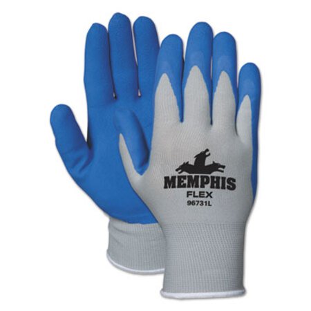 Picture of Memphis Flex Seamless Nylon Knit Gloves, Medium, Blue/Gray, PairCRW-96731M