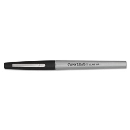 Picture of Flair Felt Tip Porous Point Pen, Stick, Extra-Fine 0.4 mm, Black Ink, Black Barrel, DozenPAP-8330152