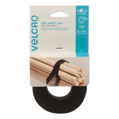Picture of ONE-WRAP Pre-Cut Standard Ties, 0.75" x 12", BlackVEK-90340