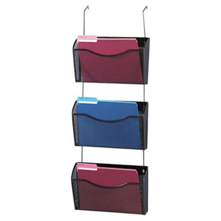 Picture of Three-Pack Wire Mesh Wall Files, Letter, Three Pockets, BlackROL-21961