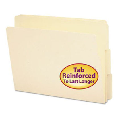 Picture of Heavyweight Manila End Tab Folders, 9" Front, 1/3-Cut Tabs, Letter Size, 100/BoxSMD-24134