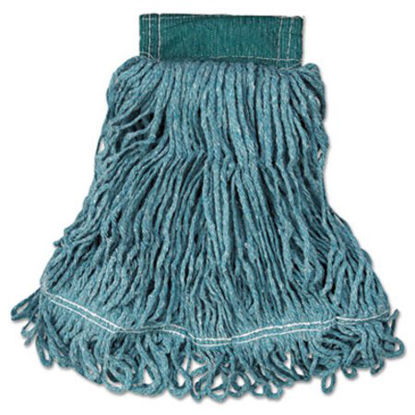 Picture of Super Stitch Blend Mop Head, Medium, Cotton/Synthetic, Green, 6/CartonRCP-D252GRE
