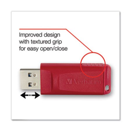 Picture of Store 'n' Go USB Flash Drive, 8 GB, RedVER-95507