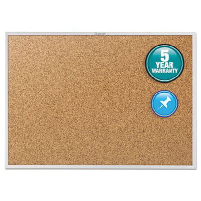 Picture of Classic Series Cork Bulletin Board, 24 x 18, Silver Aluminum FrameQRT-2301