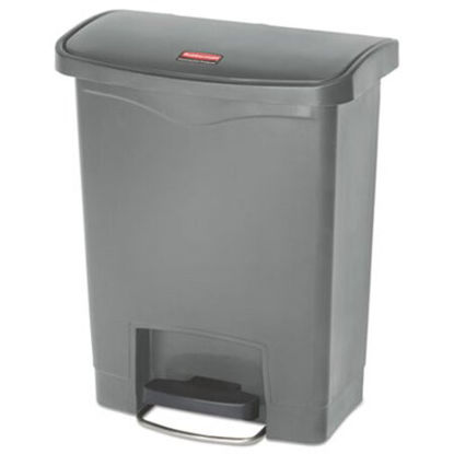Picture of Slim Jim Resin Step-On Container, Front Step Style, 8 gal, GrayRCP-1883600