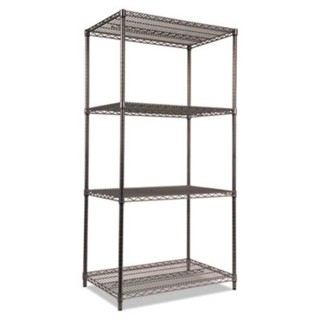 Picture of Wire Shelving Starter Kit, Four-Shelf, 36w x 24d x 72h, Black AnthraciteALE-SW503624BA