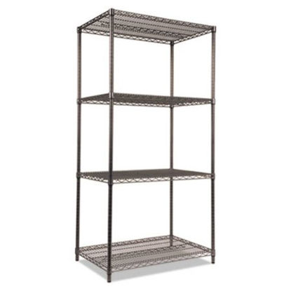 Picture of Wire Shelving Starter Kit, Four-Shelf, 36w x 24d x 72h, Black AnthraciteALE-SW503624BA